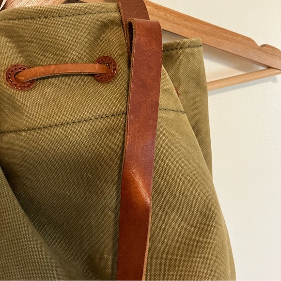 Madewell Canvas Somerset Drawstring Backpack in Olive - Picture 13 of 15
